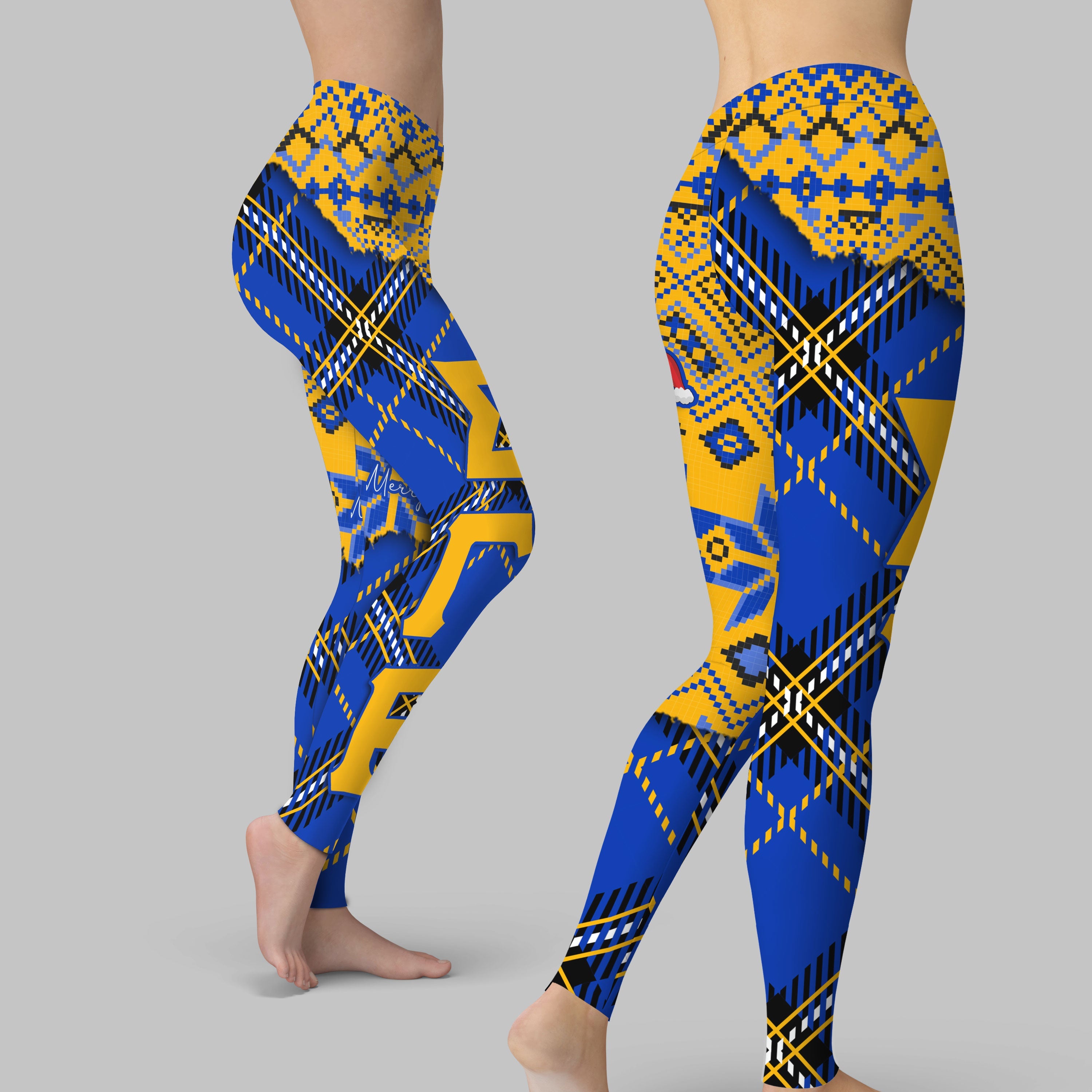 Sorority Legging - Christmas Sigma Gamma Rho Girl Legging Plaid Background Style