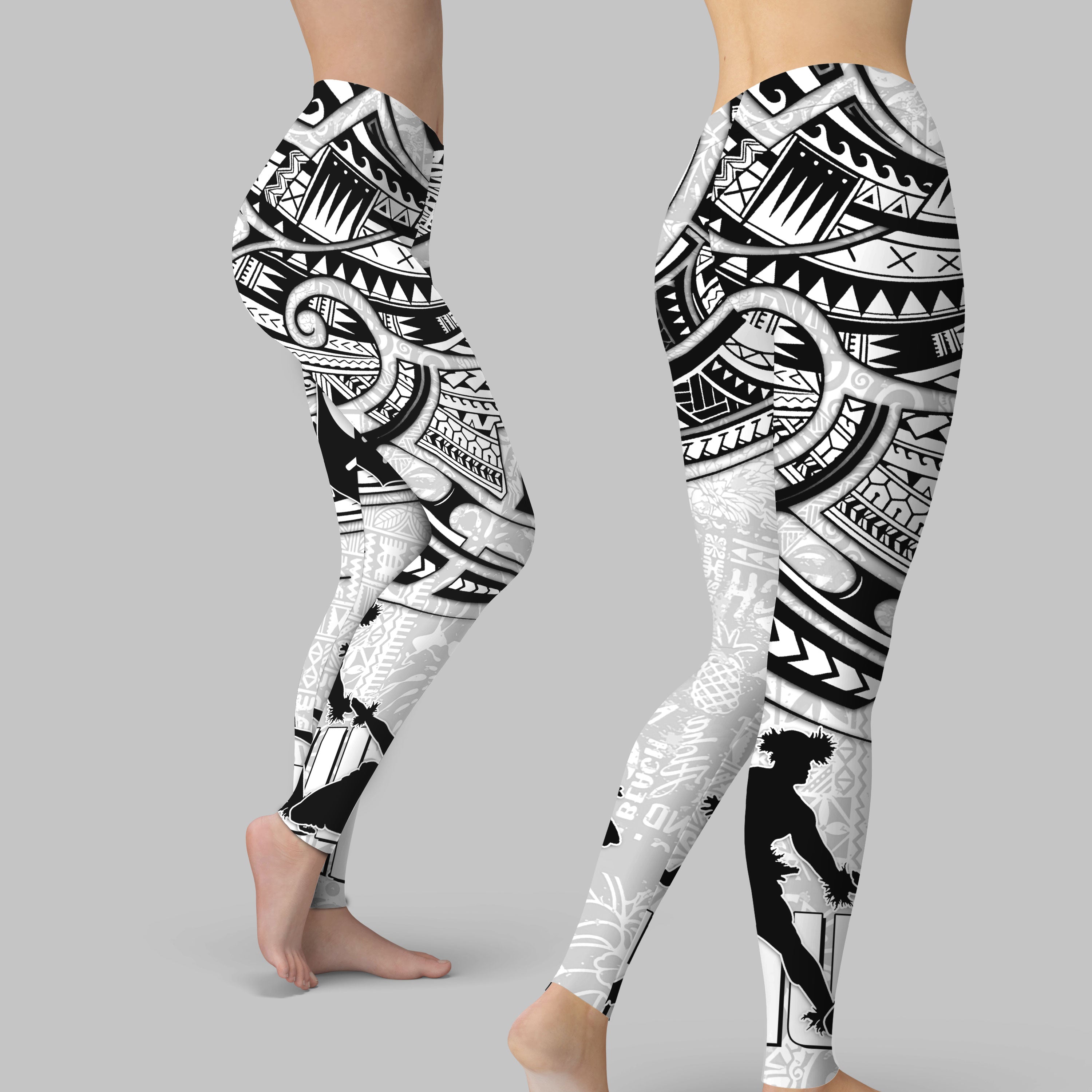 Hawaiian Hula Kahiko Legging