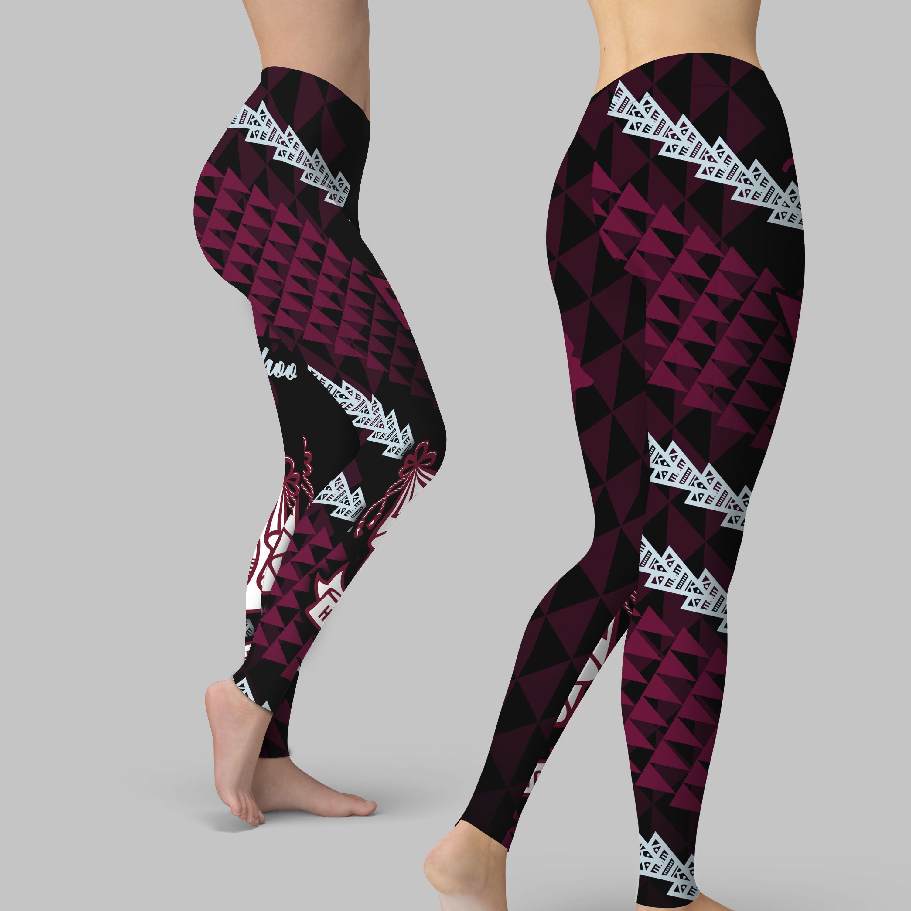 Hawaii Baldwin High School Legging Map Style