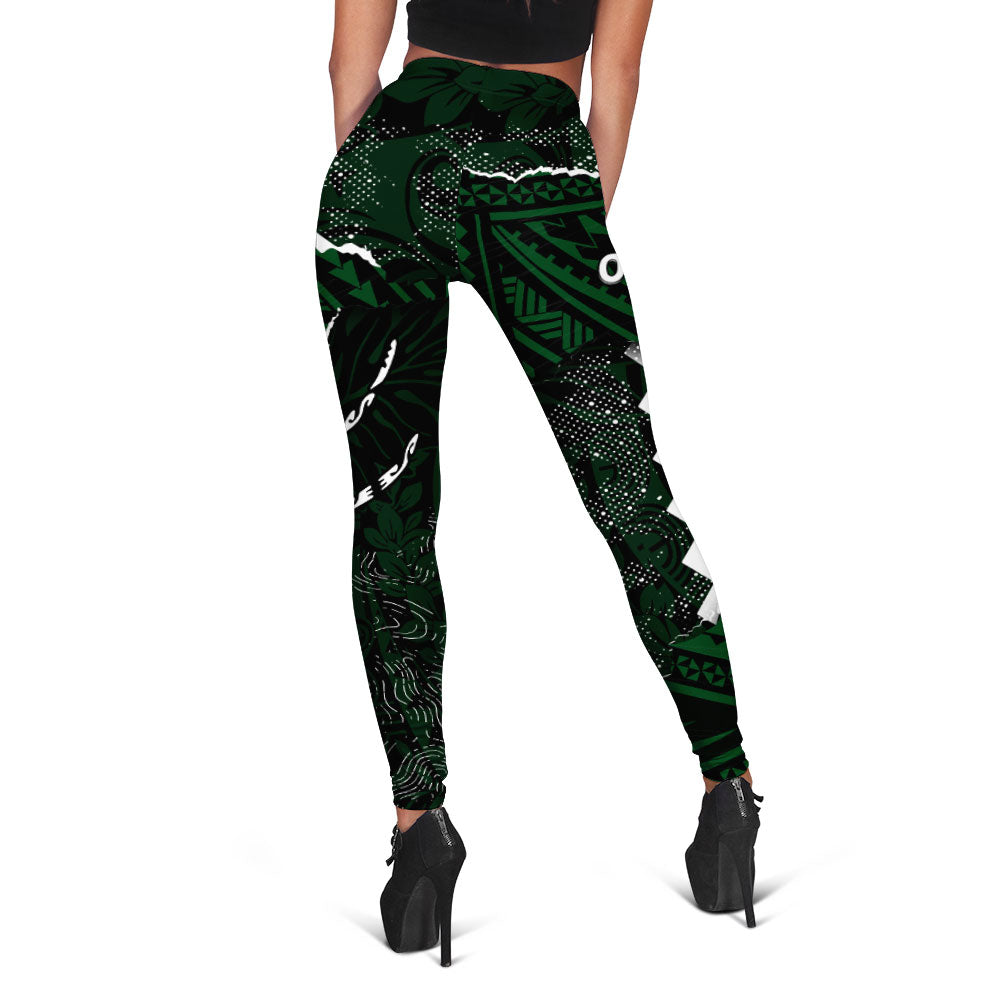 Hawaii Olomana High & Intermediate School Legging Polynesian Turtle Style