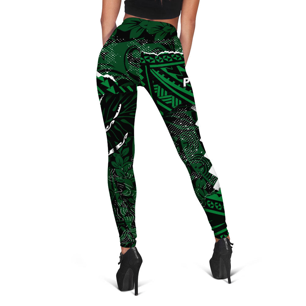 Hawaii Pahoa High & Intermediate School Legging Polynesian Turtle Style