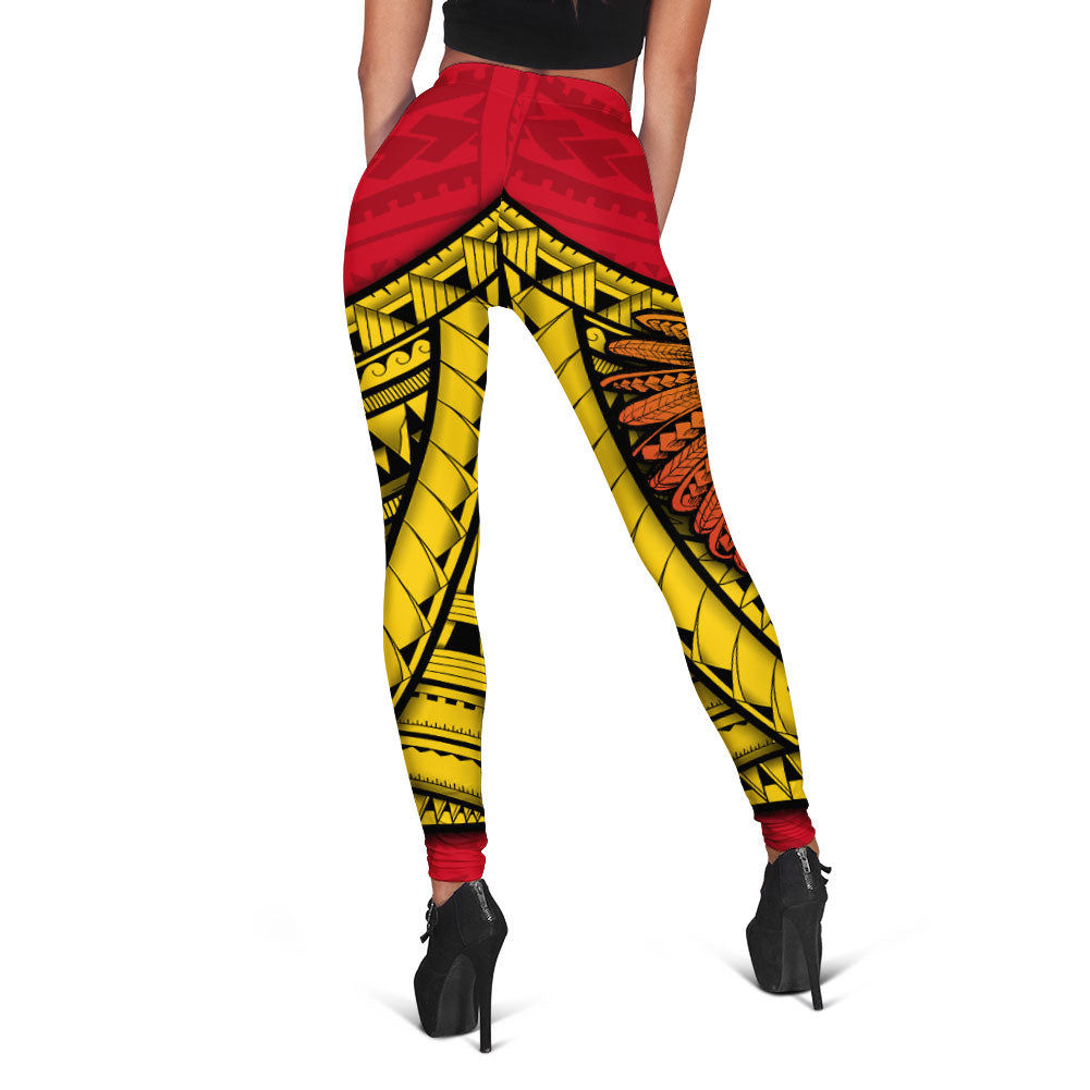 Papua New Guinea Independence Day Legging Raggiana Bird of Paradise Style