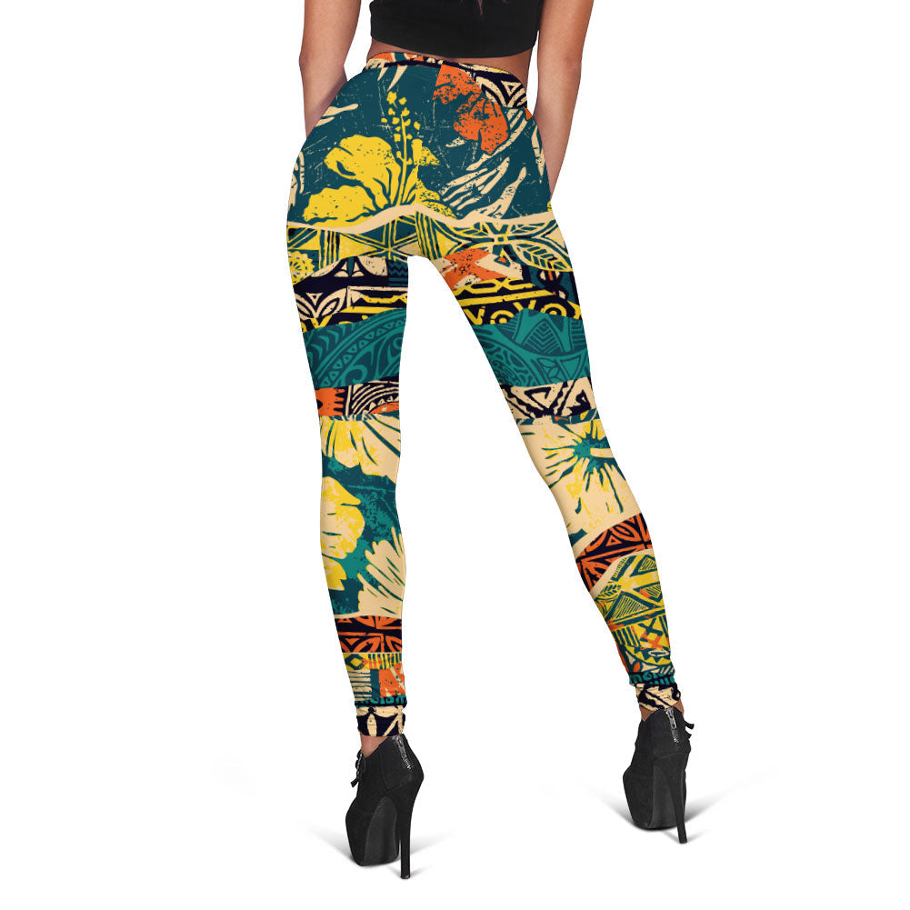 Hawaii Flag Legging Coat Of Arm Style