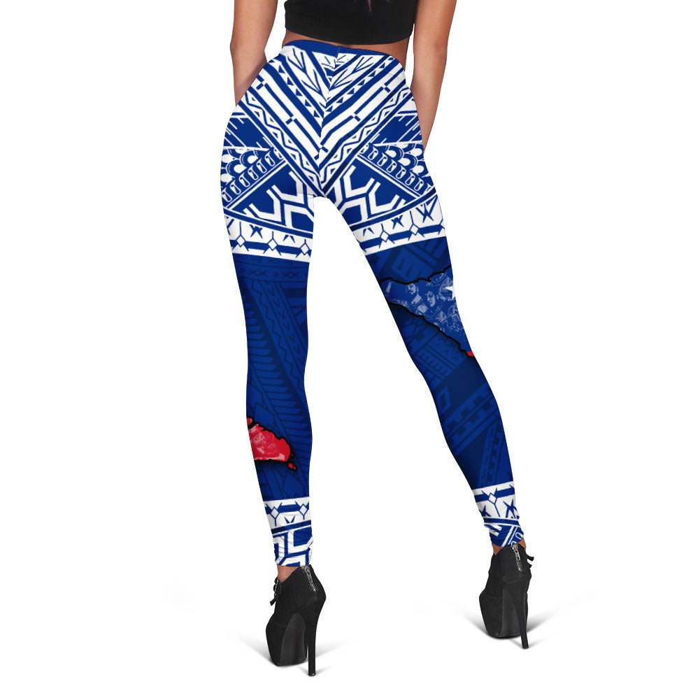 Samoa TOA Rugby Legging Map Style