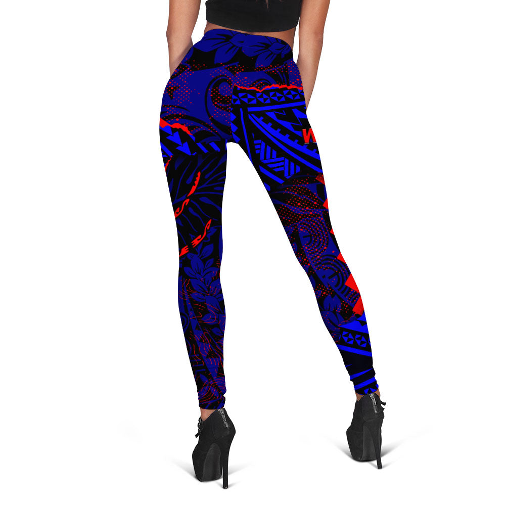 Hawaii Waianae High School Legging Polynesian Turtle Style