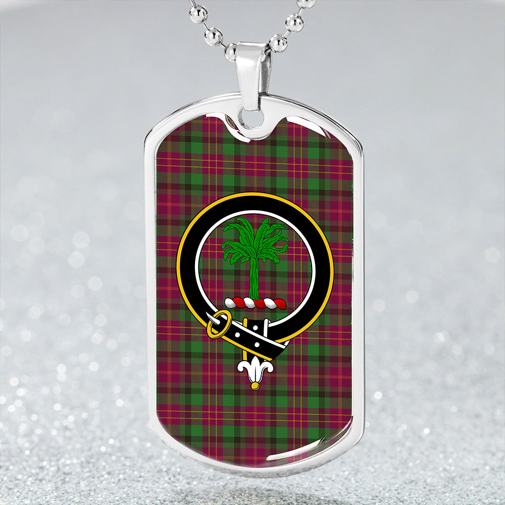 Leighton Modern Clan Badge Classic Tartan Dog Tag Necklace