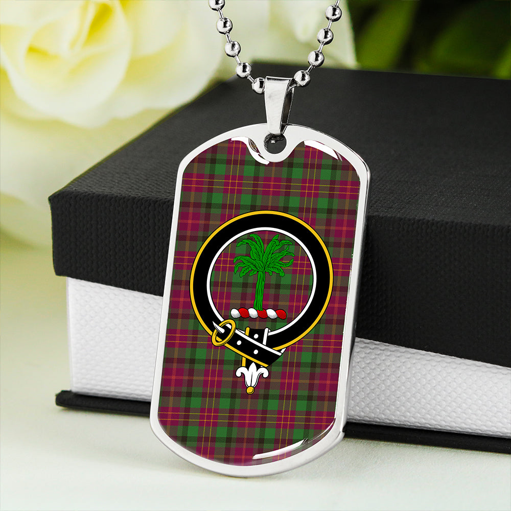 Leighton Modern Clan Badge Classic Tartan Dog Tag Necklace