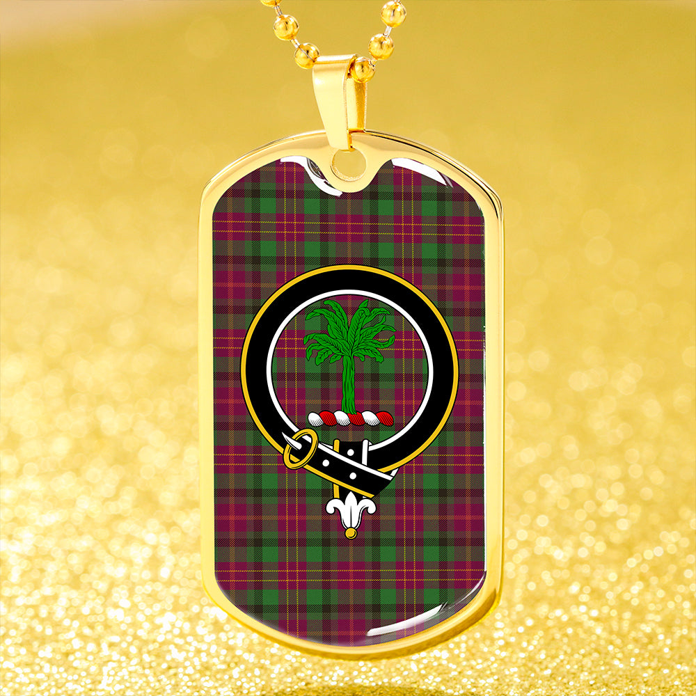 Leighton Modern Clan Badge Classic Tartan Dog Tag Necklace