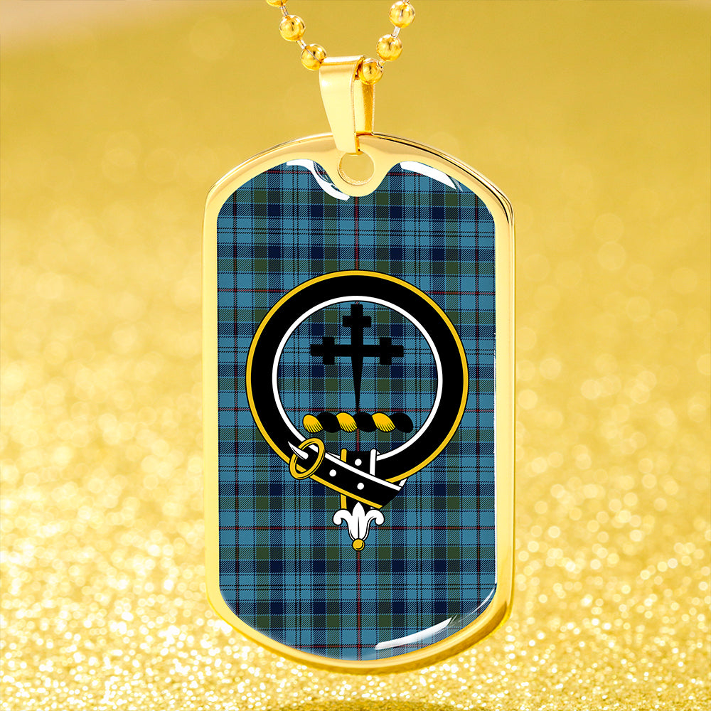 Leith District Modern Clan Badge Classic Tartan Dog Tag Necklace