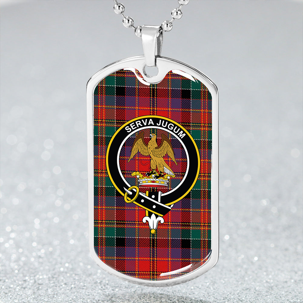 Leith (Hay #4) Modern Clan Badge Classic Tartan Dog Tag Necklace