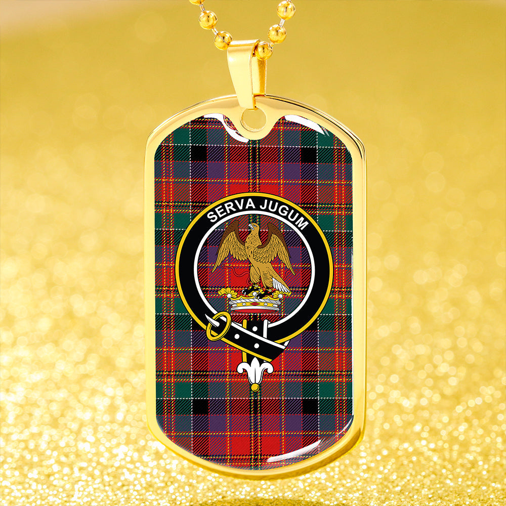 Leith (Hay #4) Modern Clan Badge Classic Tartan Dog Tag Necklace