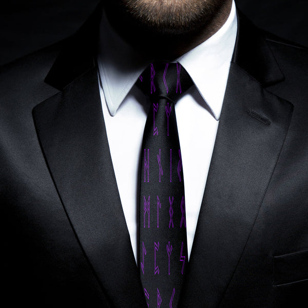 Viking Necktie Letters Viking Purple