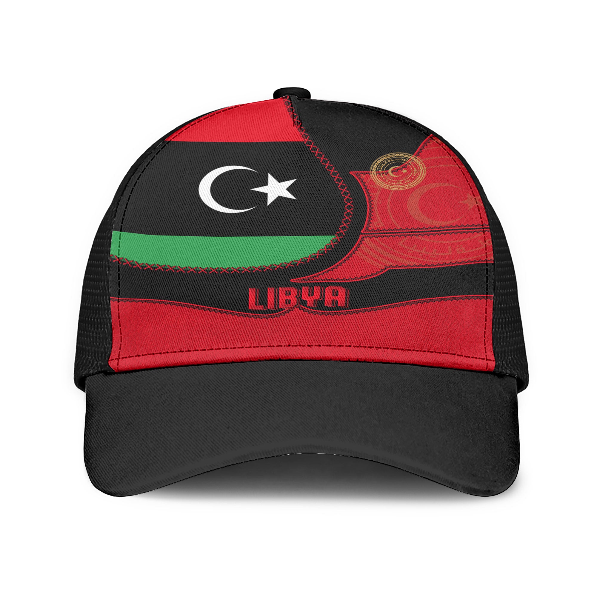 Libya Mesh Back Cap Flag & Coat Of Arms Leather Style – To The Closet