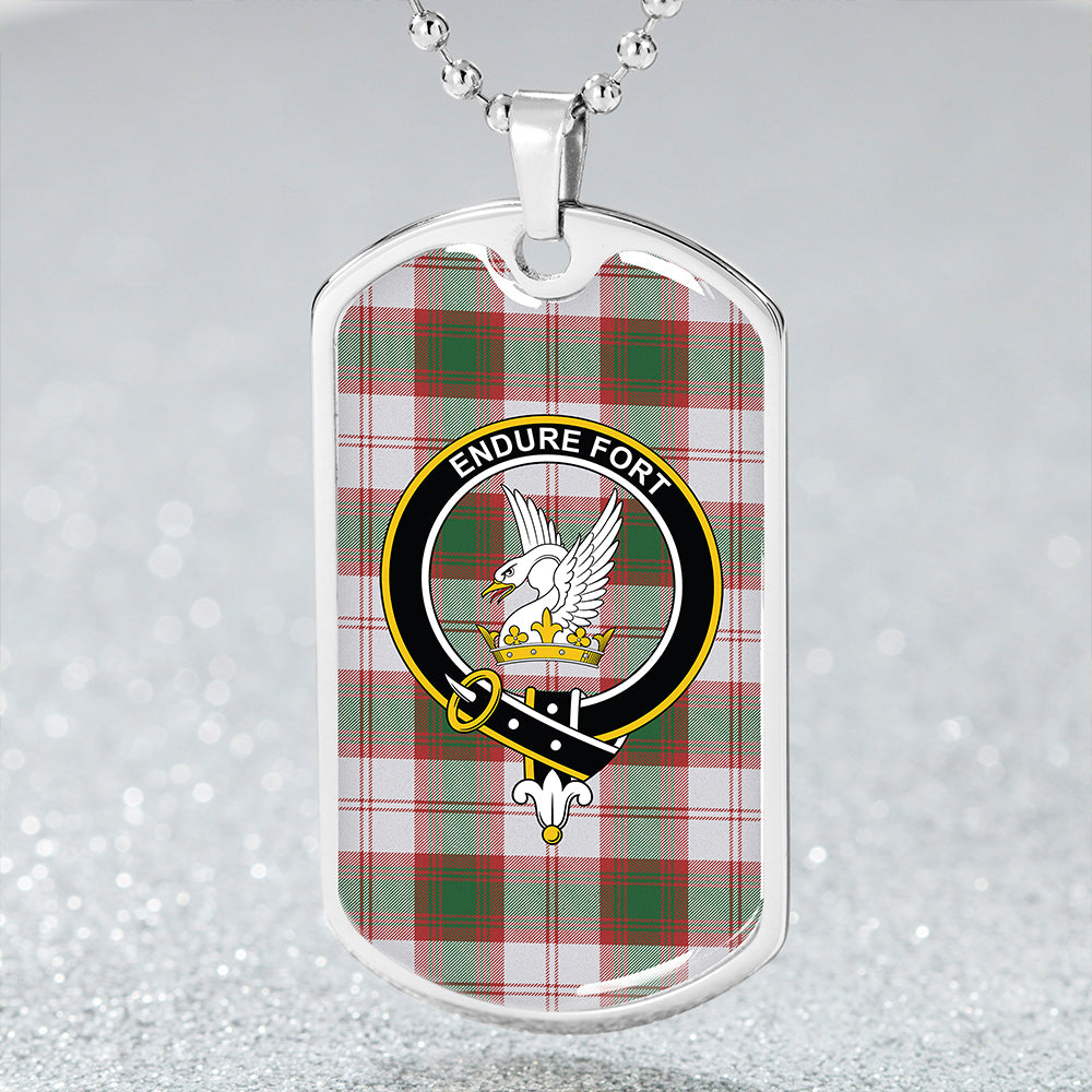 Lindsay Dress Dance Red Modern Clan Badge Classic Tartan Dog Tag Necklace
