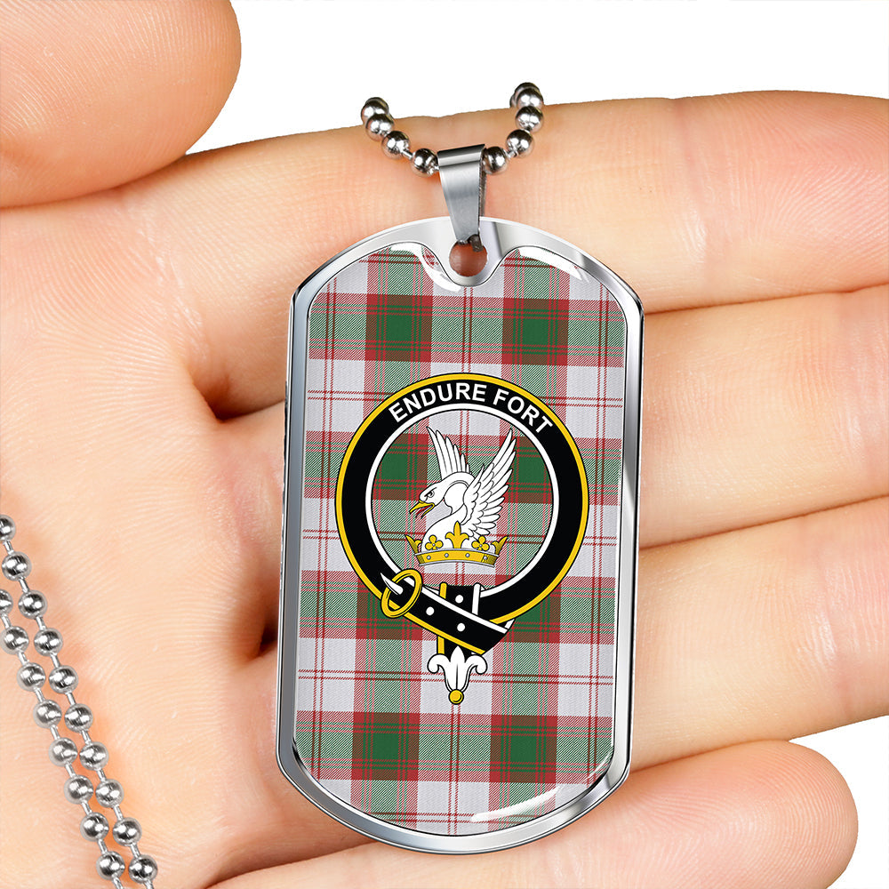 Lindsay Dress Dance Red Modern Clan Badge Classic Tartan Dog Tag Necklace