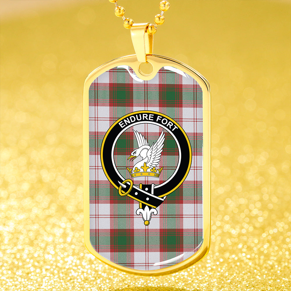 Lindsay Dress Dance Red Modern Clan Badge Classic Tartan Dog Tag Necklace