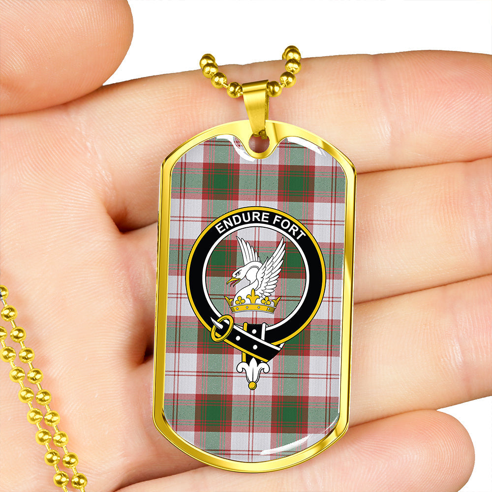 Lindsay Dress Dance Red Modern Clan Badge Classic Tartan Dog Tag Necklace