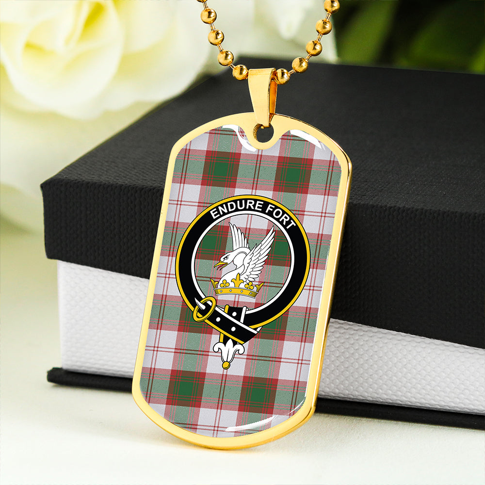 Lindsay Dress Dance Red Modern Clan Badge Classic Tartan Dog Tag Necklace