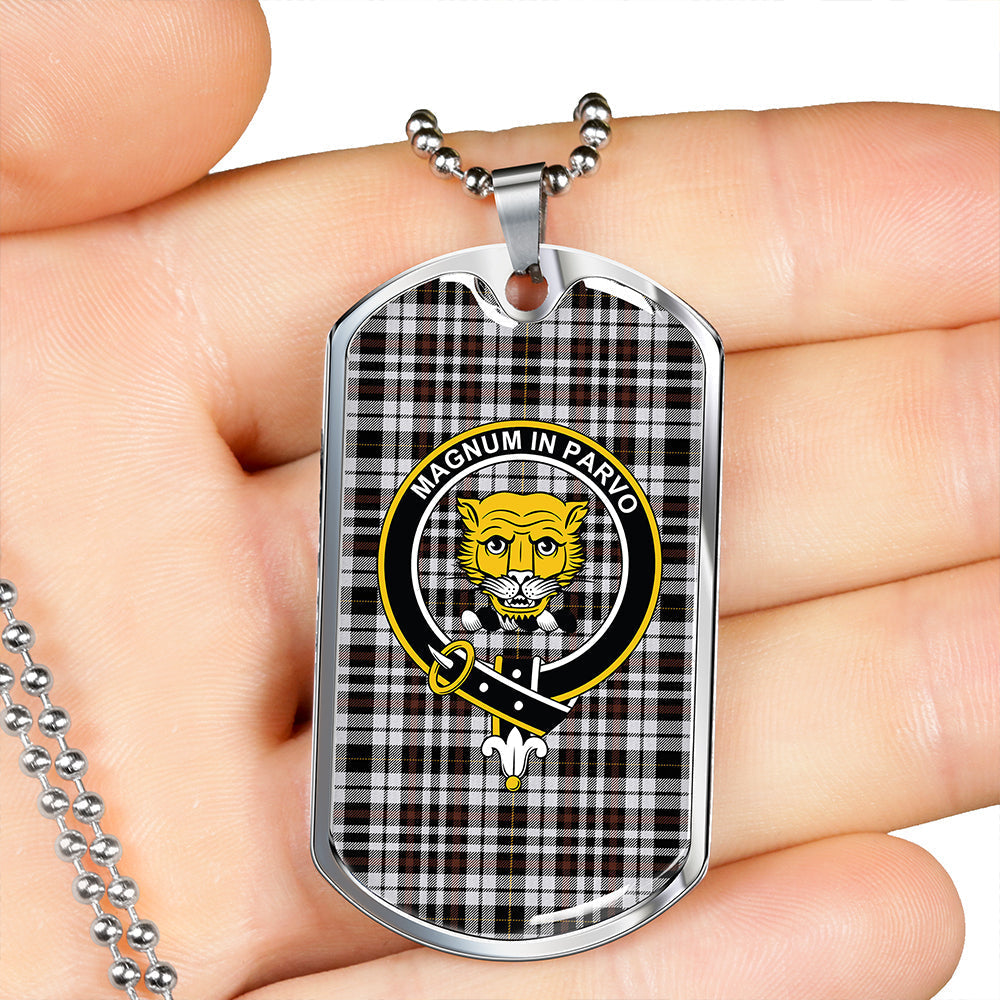 Little Arisaid Modern Clan Badge Classic Tartan Dog Tag Necklace