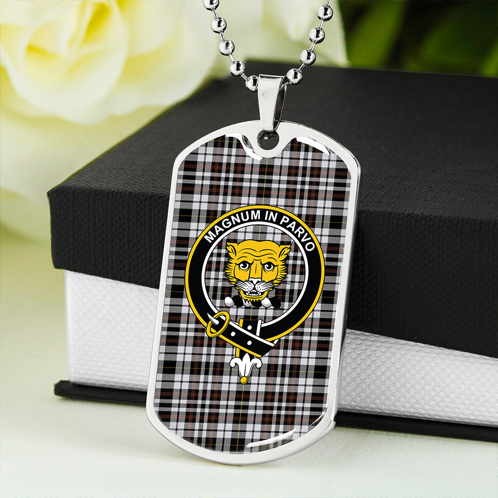 Little Arisaid Modern Clan Badge Classic Tartan Dog Tag Necklace