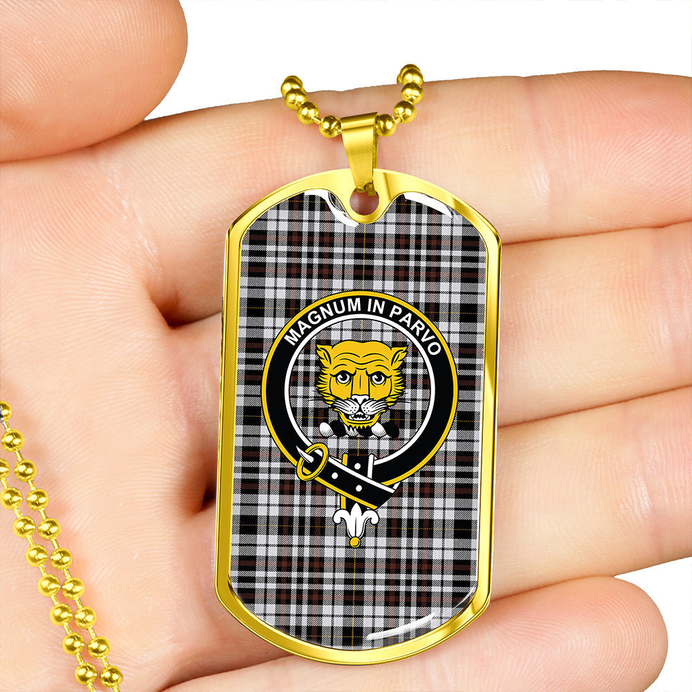 Little Arisaid Modern Clan Badge Classic Tartan Dog Tag Necklace