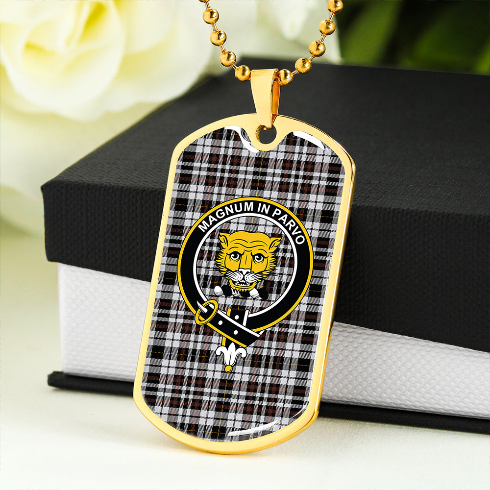 Little Arisaid Modern Clan Badge Classic Tartan Dog Tag Necklace