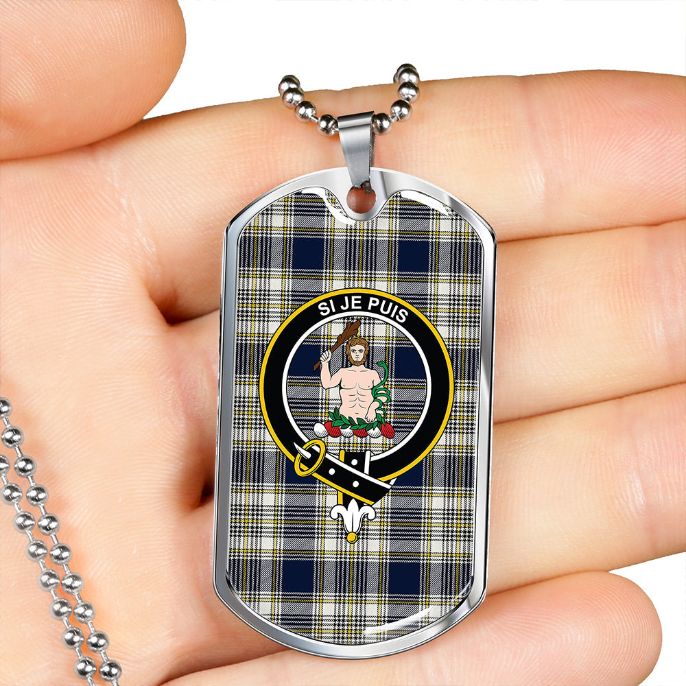 Livingstone Dress Modern Clan Badge Classic Tartan Dog Tag Necklace