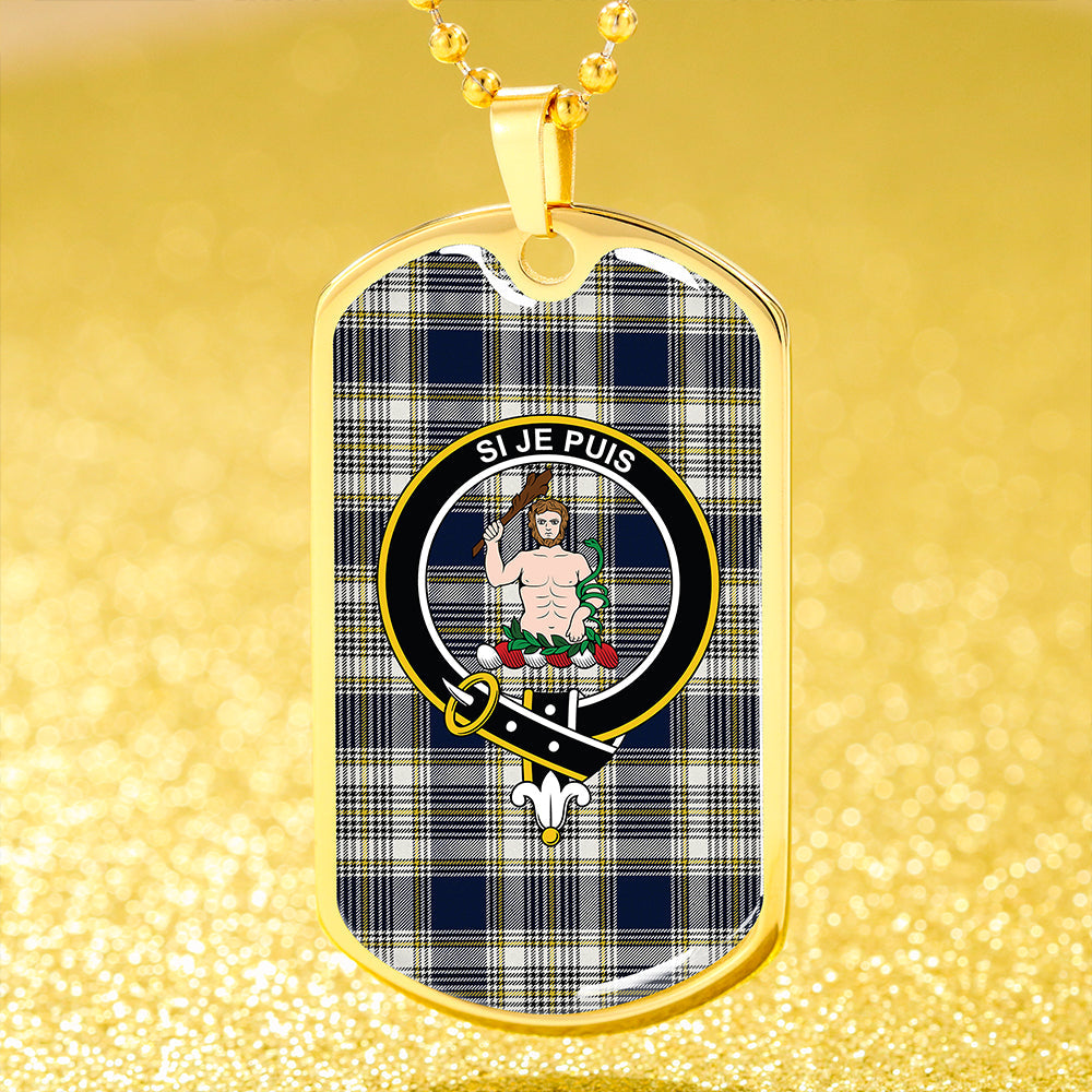 Livingstone Dress Modern Clan Badge Classic Tartan Dog Tag Necklace