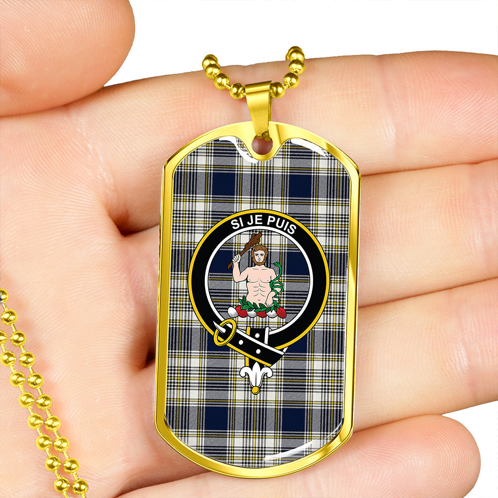 Livingstone Dress Modern Clan Badge Classic Tartan Dog Tag Necklace