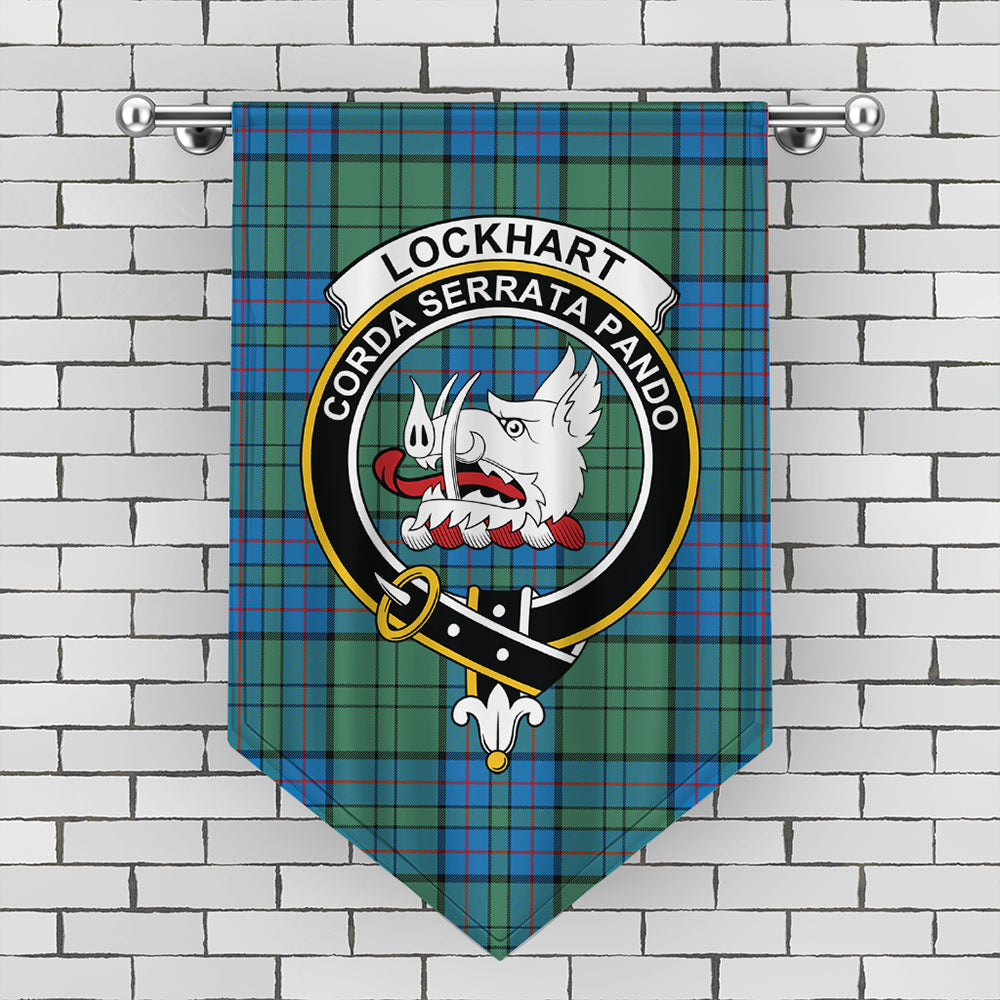 Lockhart Modern Tartan Classic Crest Gonfalon