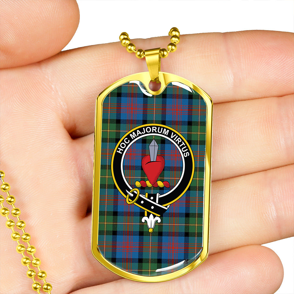 Logan Ancient Clan Badge Classic Tartan Dog Tag Necklace