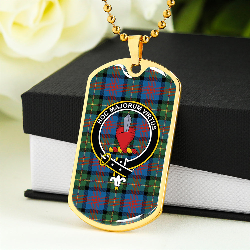 Logan Ancient Clan Badge Classic Tartan Dog Tag Necklace