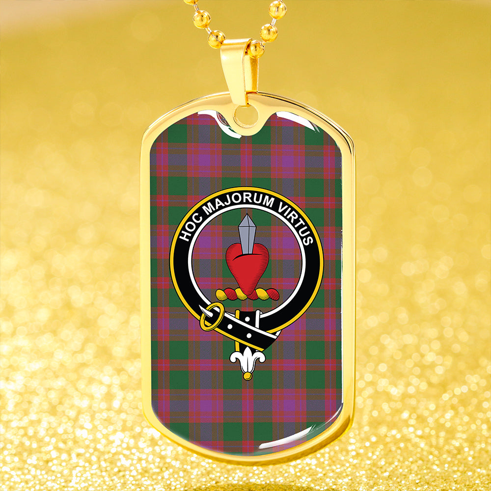 Logan Light Ancient Clan Badge Classic Tartan Dog Tag Necklace