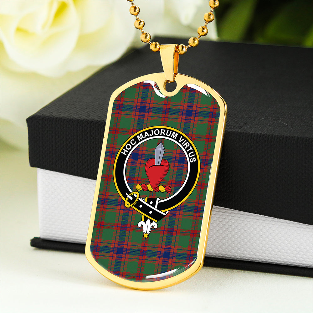 Logan Light Modern Clan Badge Classic Tartan Dog Tag Necklace