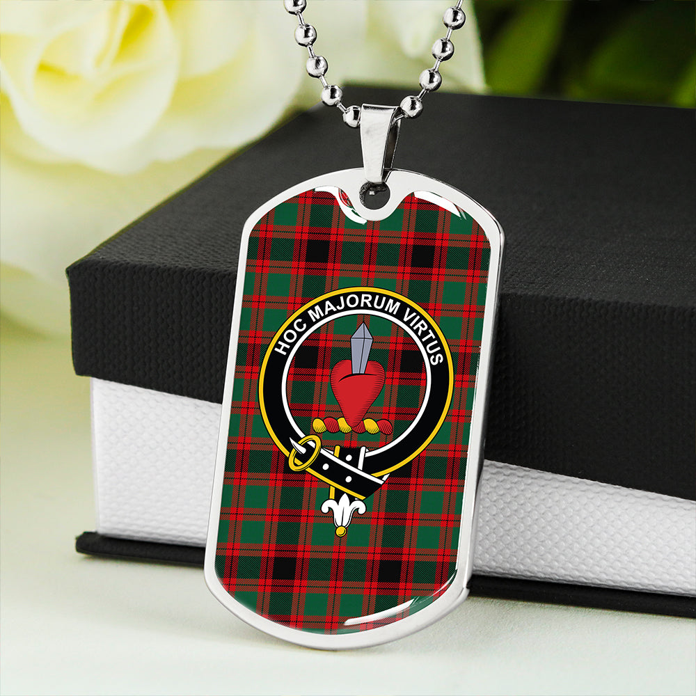 Logan #1 Modern Clan Badge Classic Tartan Dog Tag Necklace
