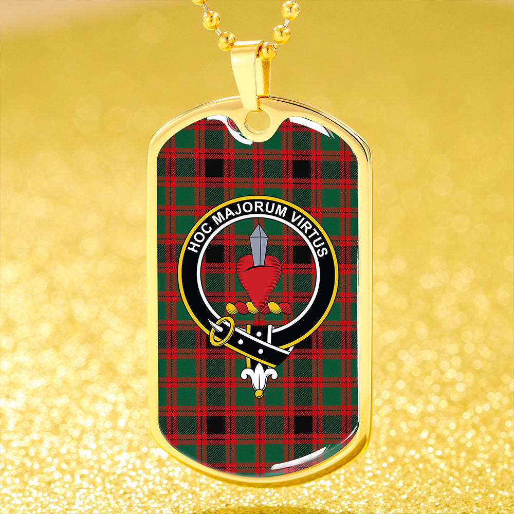 Logan #1 Modern Clan Badge Classic Tartan Dog Tag Necklace