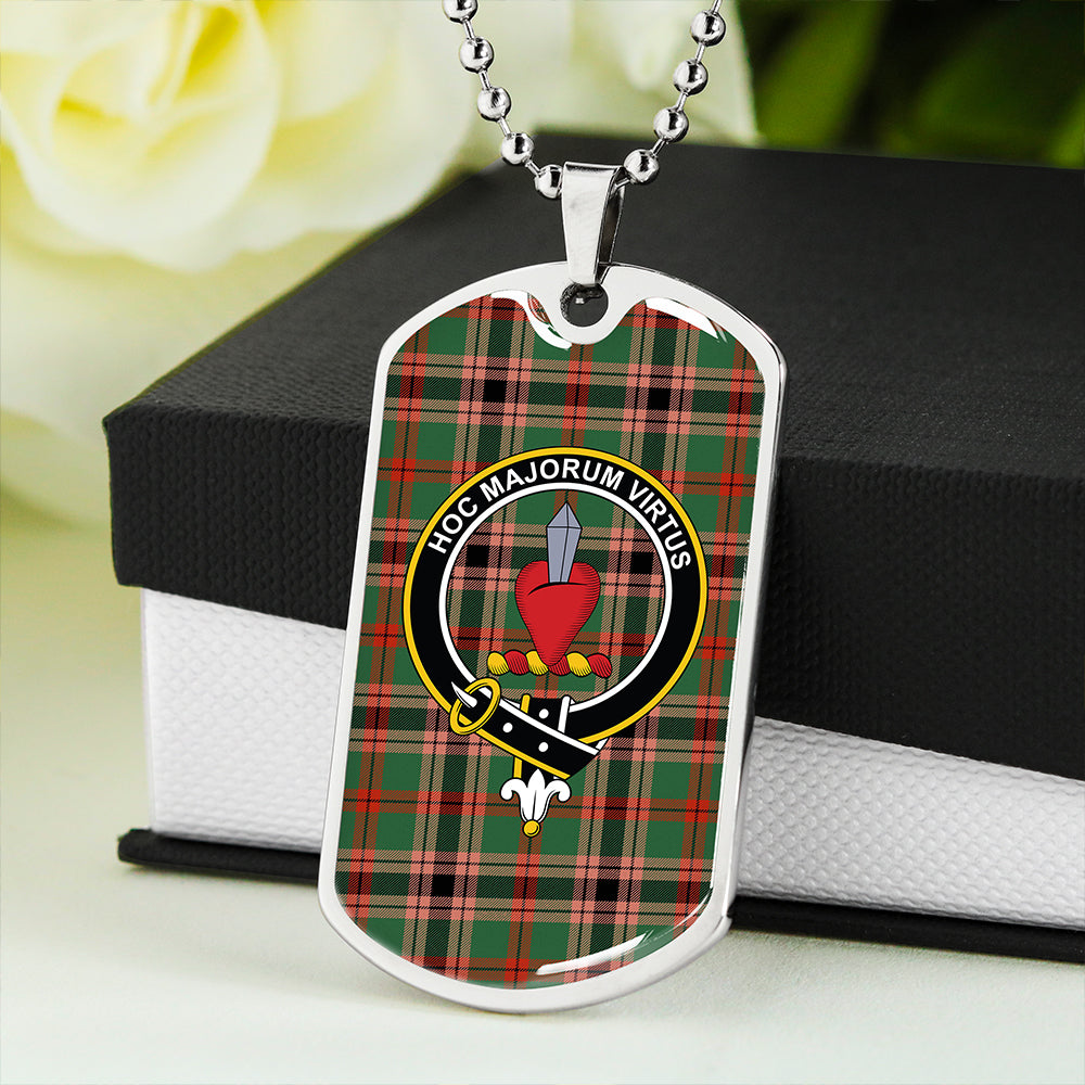 Logan #2 Ancient Clan Badge Classic Tartan Dog Tag Necklace