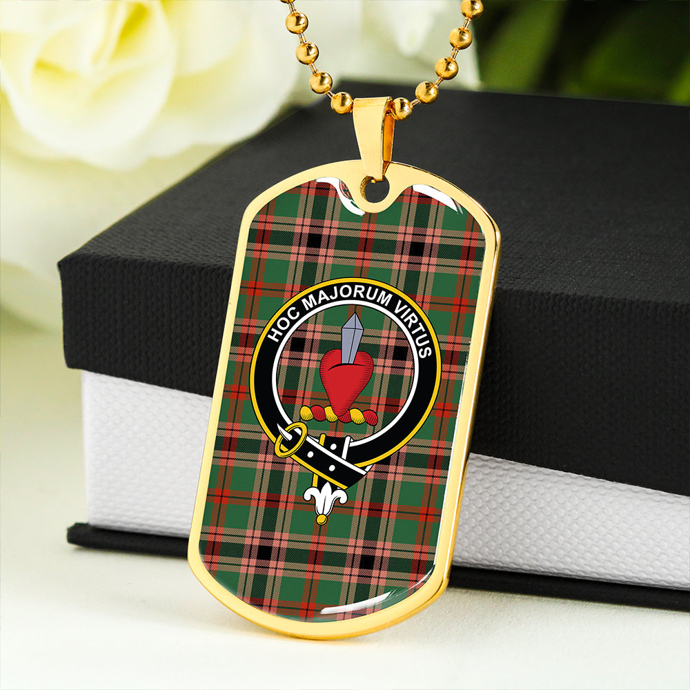Logan #2 Ancient Clan Badge Classic Tartan Dog Tag Necklace