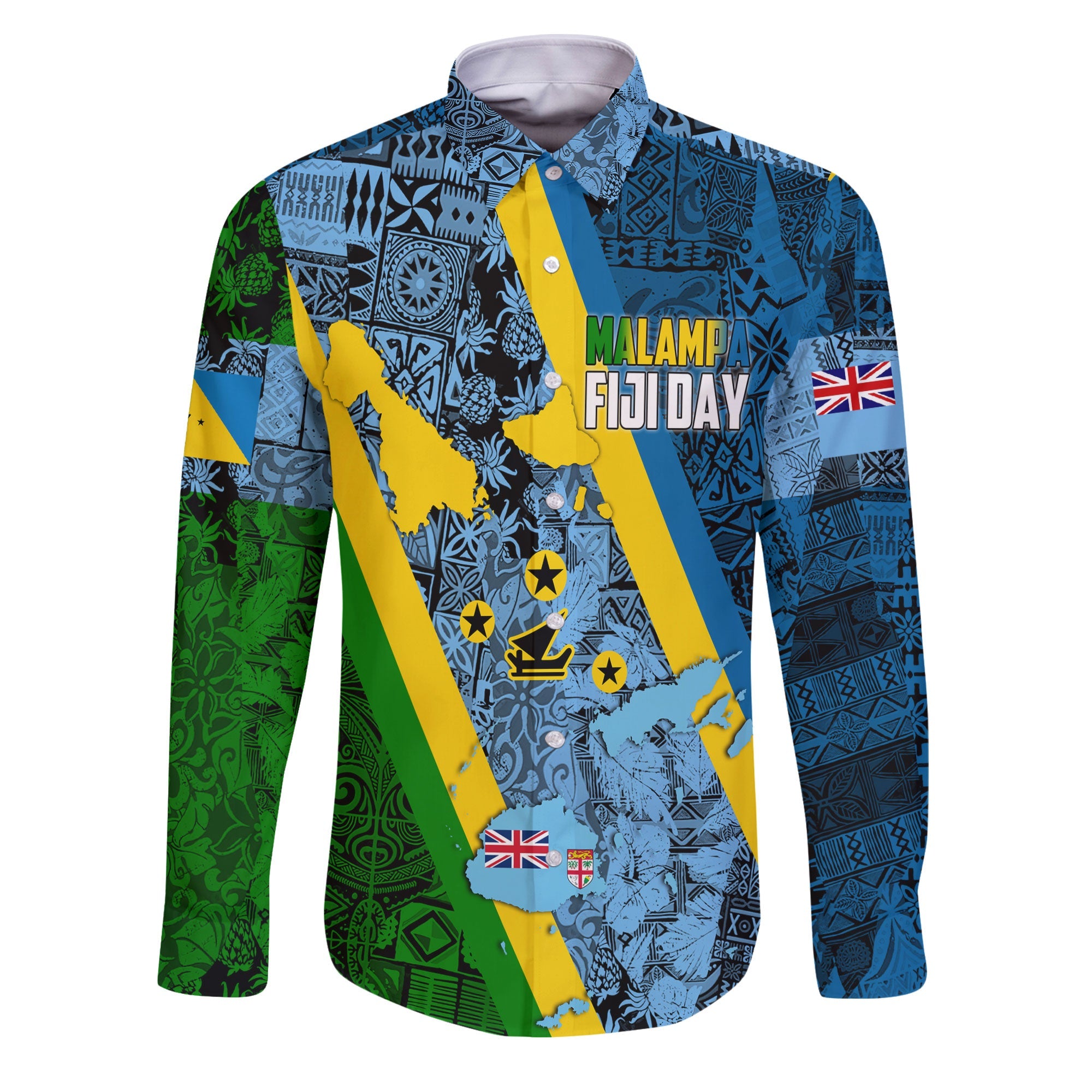 Malampa Fiji Day Long Sleeve Button Shirt