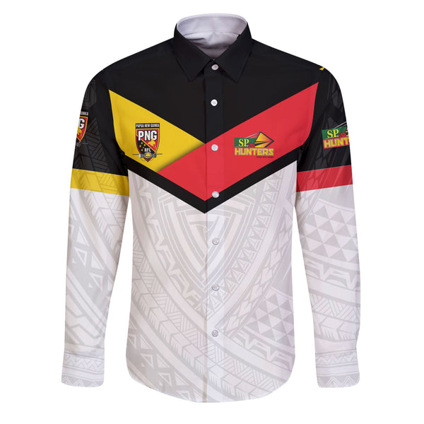 Papua New Guinea Rugby Hunters Long Sleeve Button Shirt