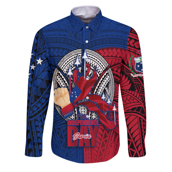 Samoa Independence Day 1st June Long Sleeve Button Shirt