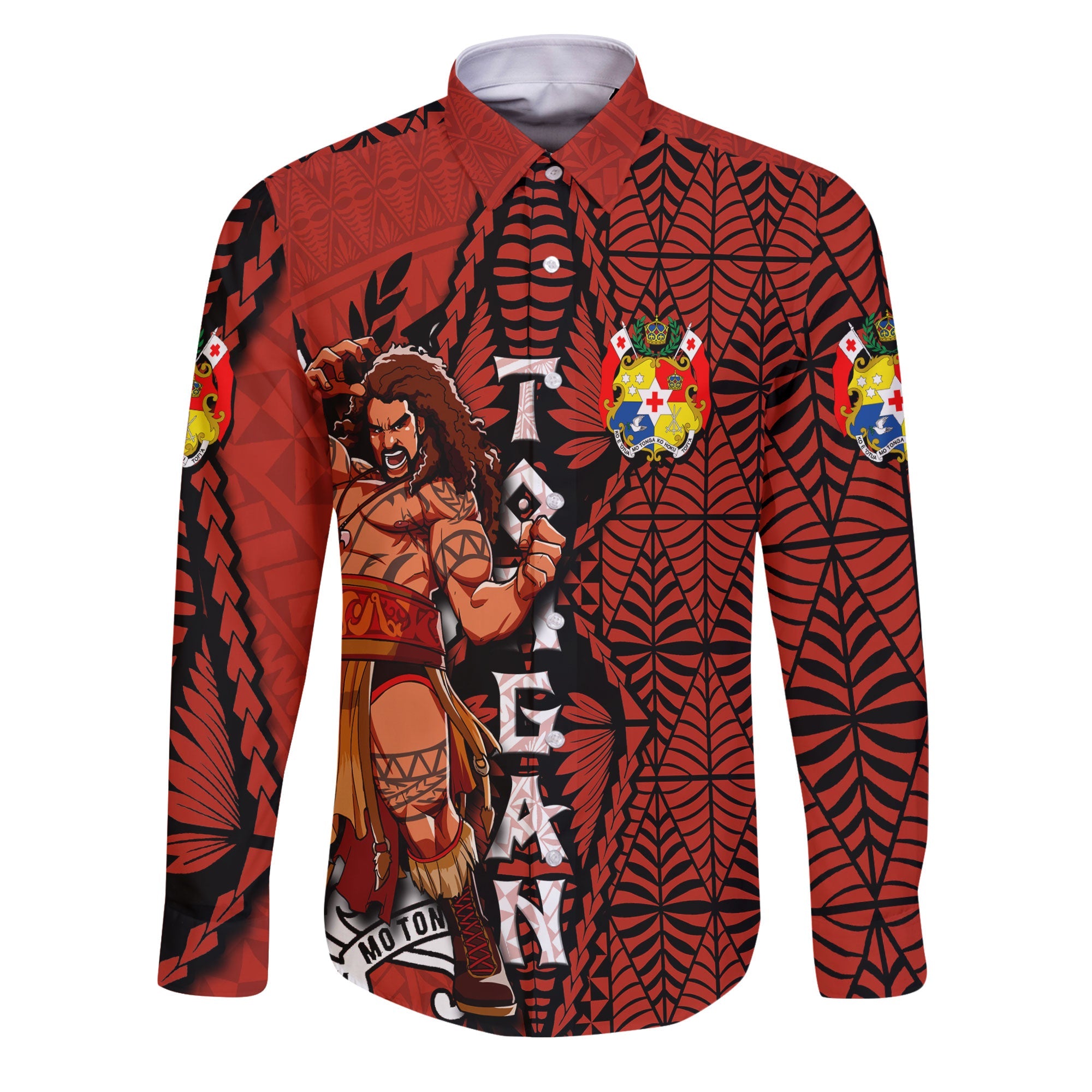 Custom Tonga The Tonga Terror Long Sleeve Button Shirt