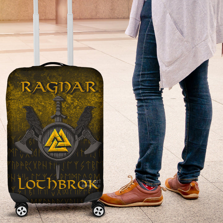 Viking Luggage Cover Ragnar Lothbrok Ragnar Lodbrok Viking Warrior Gol ...