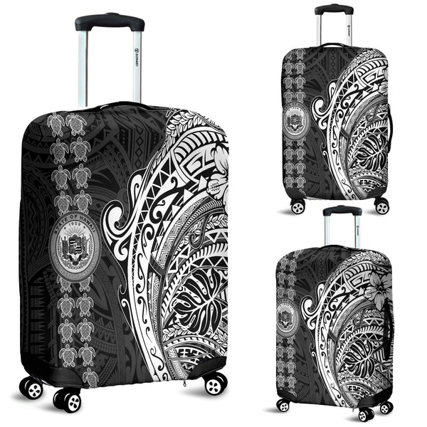 Hawaii Seal Polynesian Turtle Line Luggage Cover