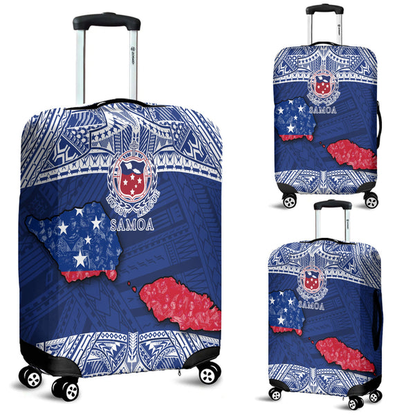 Samoa TOA Rugby Luggage Cover Map Style