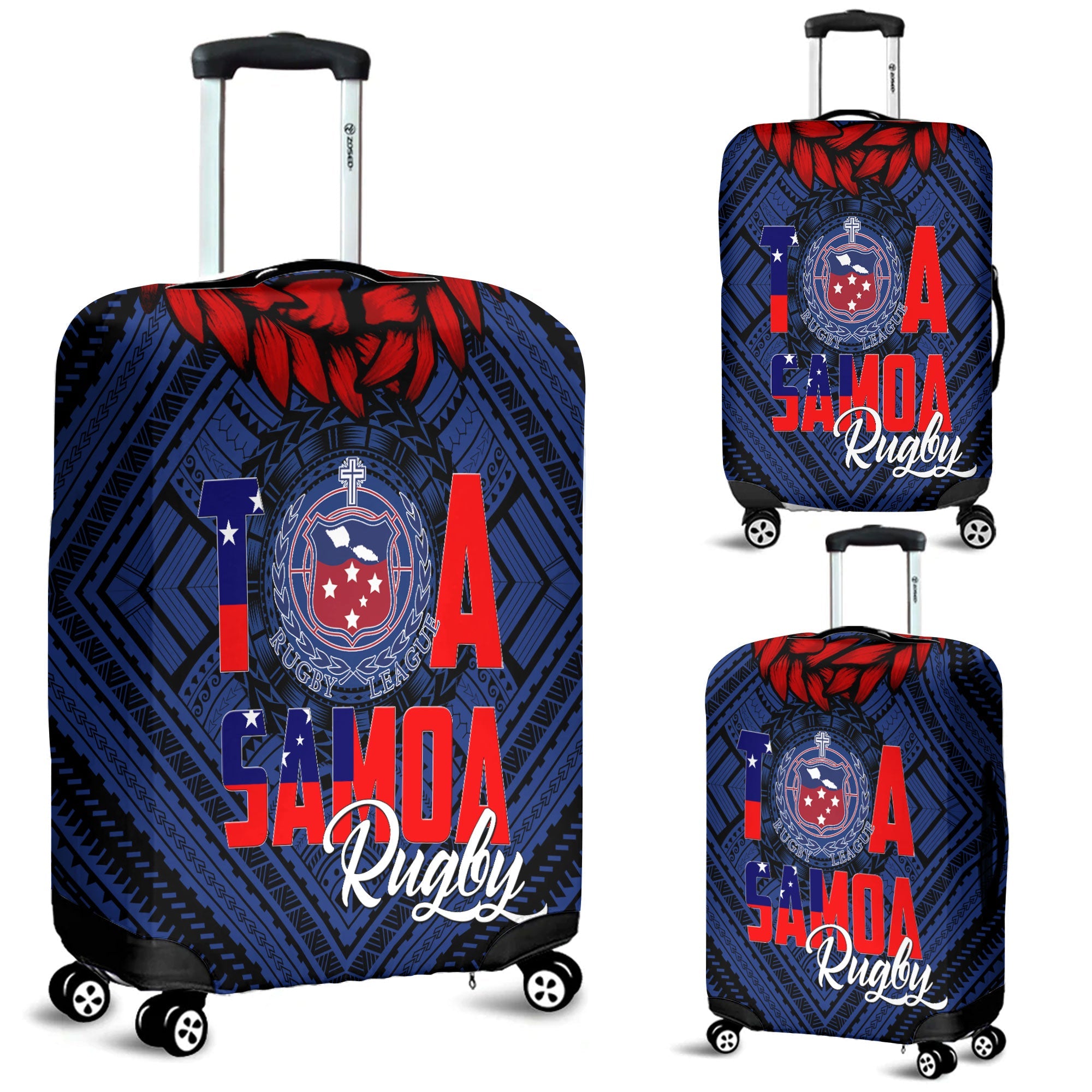 Polynesian Samoa Luggage Cover Toa Samoa Rugby Ula Fala Style