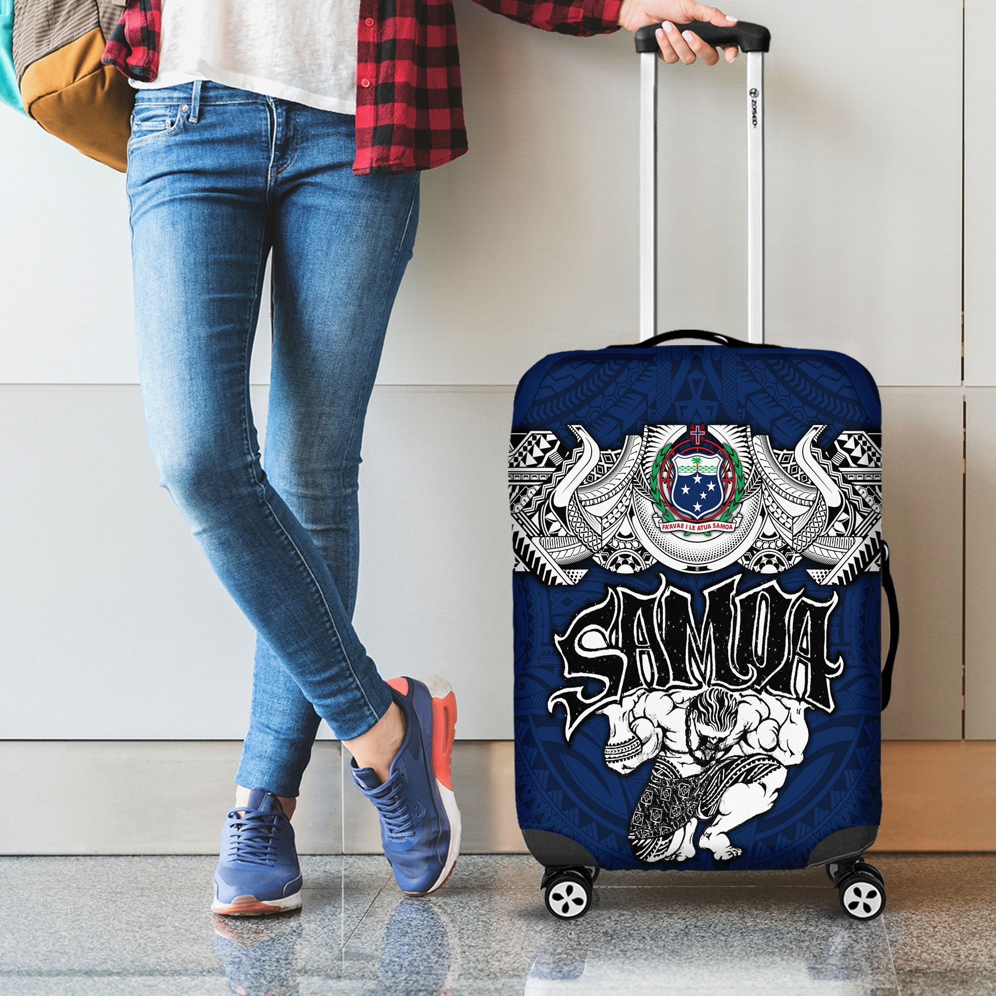 Samoa Warrior Luggage Cover