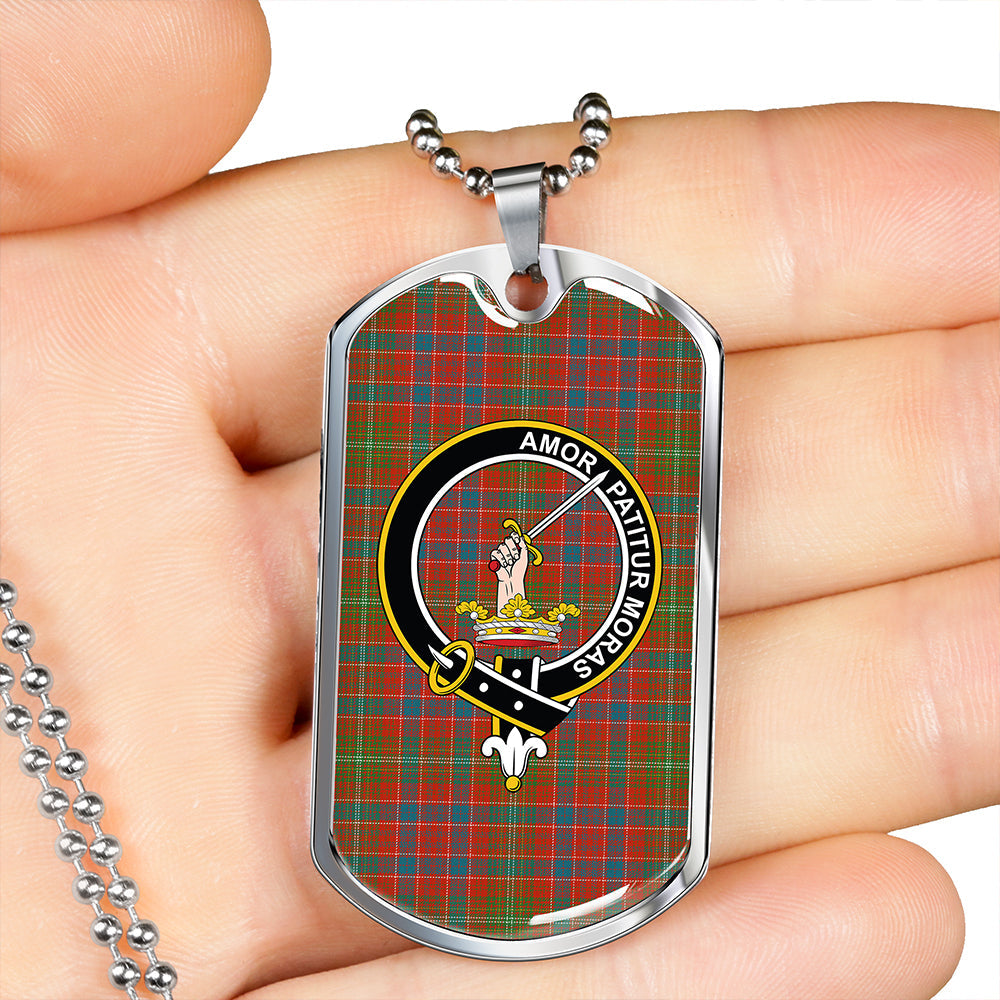 Lumsden Ancient Clan Badge Classic Tartan Dog Tag Necklace