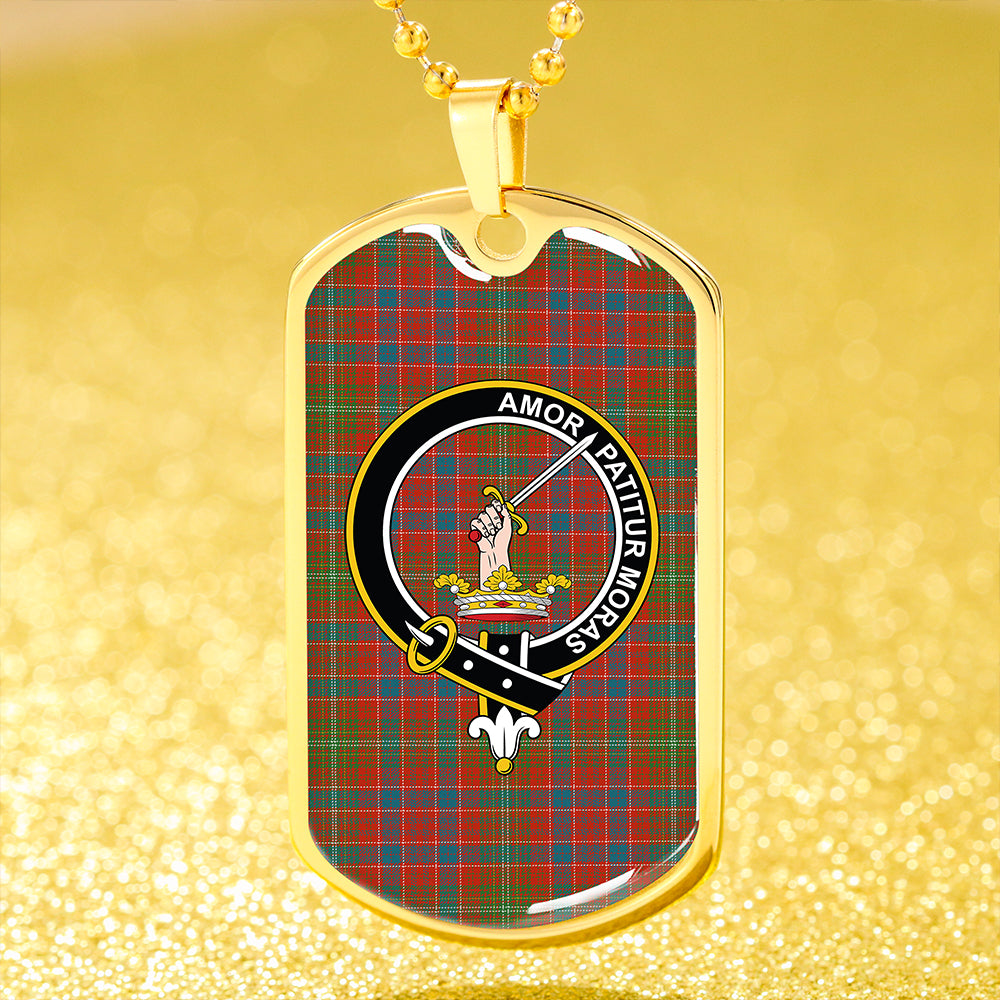 Lumsden Ancient Clan Badge Classic Tartan Dog Tag Necklace