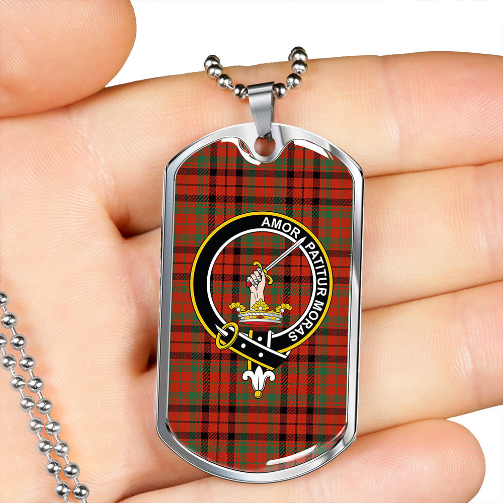 Lumsden of Kintore Ancient Clan Badge Classic Tartan Dog Tag Necklace